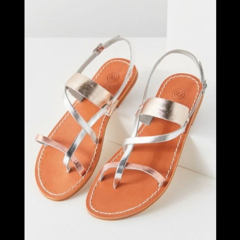 Women's Metallic Mix Strap Gladiator